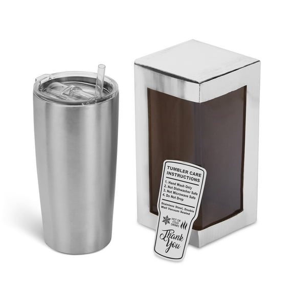Makerflo 20 oz Stainless Steel Tumbler with Lid and Straw Ideal for DIY Crafts -Epoxy
