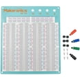 thumbnail image 1 of Makeronics 3220 Tie-Points Solderless Breadboard with Blue Aluminum Back Plate for Circuit/Arduino/Raspberry Pi Prototyping, 1 of 6