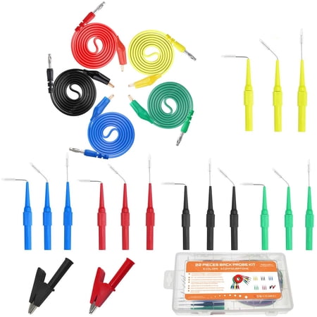 Makeronics Circuit Test Wires Alligator Clips, Nickel plated copper, 39.37 in, 22 Piece
