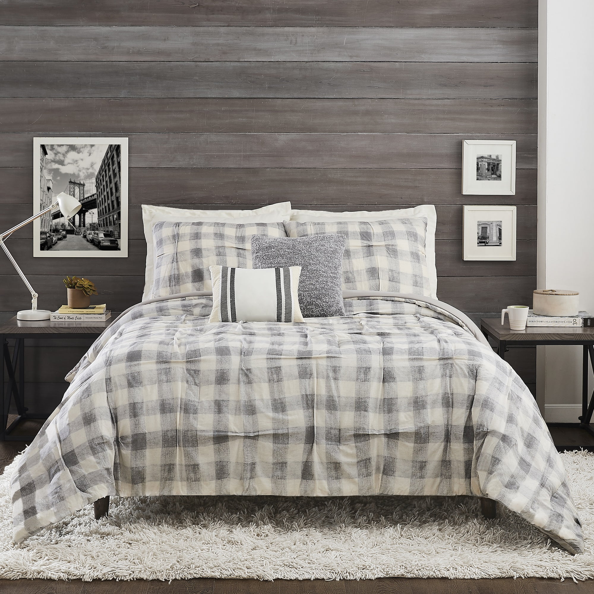 Makers Collection Maddie Gray Cotton 5-Piece Comforter Set, King