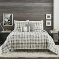 thumbnail image 1 of Makers Collection Maddie Gray Cotton 5-Piece Comforter Set, King, 1 of 8
