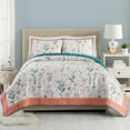 thumbnail image 1 of Makers Collective Floral English Garden Pink 3-Piece Comforter Set, Full/Queen, 1 of 10