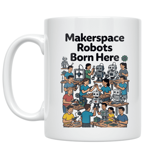 Makerspace Robotics Design - Robotics Enthusiast - 11 oz Ceramic Coffee Mug