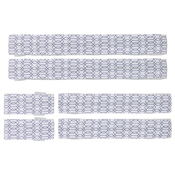 Makery Cake Baking Strips - Heat Resistant for Even Baking - Blue/White - 6 Strips