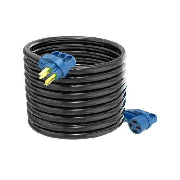 Makerz 232 Heavy-Duty RV Power Cord with Powered Connection Indicator Light and Easy-Plug Handle - 50' Length, 50 Amp, NEMA 14-50P to NEMA 14-50R, ETL-Certified