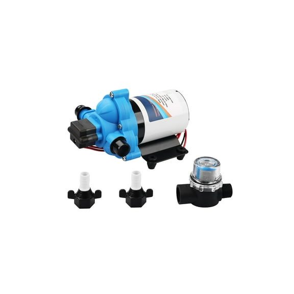 Makerz 236 12V DC Self-Priming RV Water Pump with Silent Operation and Automatic Stop/Start - 3.0 GPM Flow