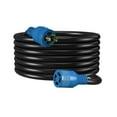 thumbnail image 1 of Makerz 251 Heavy-Duty Locking Generator Extension Cord - 4-Prong, 25' Length, NEMA L14-30P Twist Lock Connector to NEMA L14-30R, 7500 Watt Max Load, ETL-Certified, 1 of 3