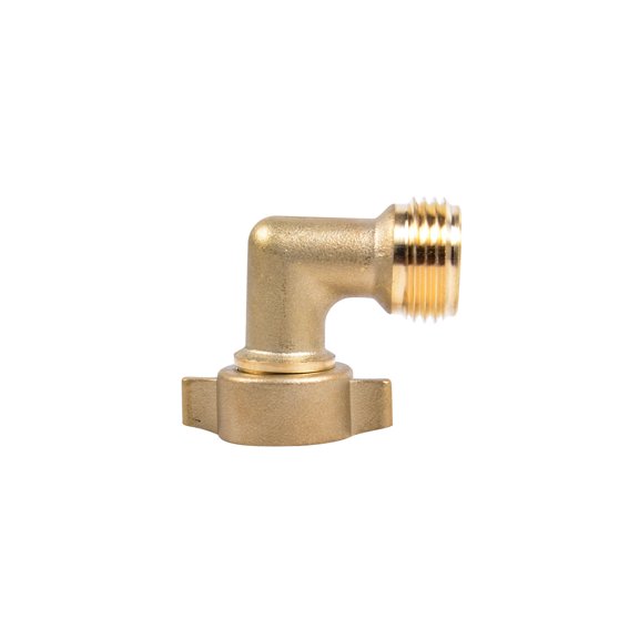 Makerz 276 90° Brass Hose Elbow for Standard 3/4" Garden Hose Thread