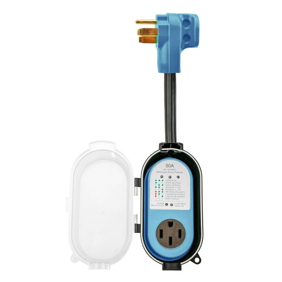 Makerz 288 Portable Surge Guard Protector - 50 Amp, 125/250 Volt, 4200 Joule Protection, NEMA 14-50P to NEMA 14-50R, ETL-Certified