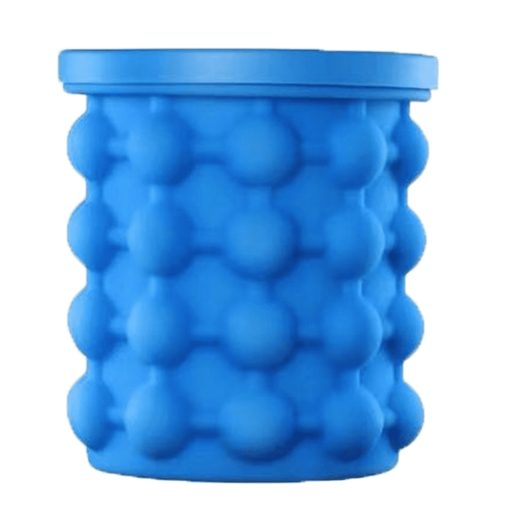 Aimlata Ice Cube Maker Silicone Bucket with Lid Makes Small Size Nugget Ice Chips for Soft Drinks, Cocktail Ice, Wine on Ice, Crushed Ice Maker Cylinder Ice