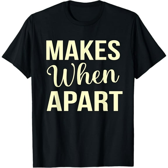 Makes When Apart Romantic Valentines Day Couple Graphic T-Shirt