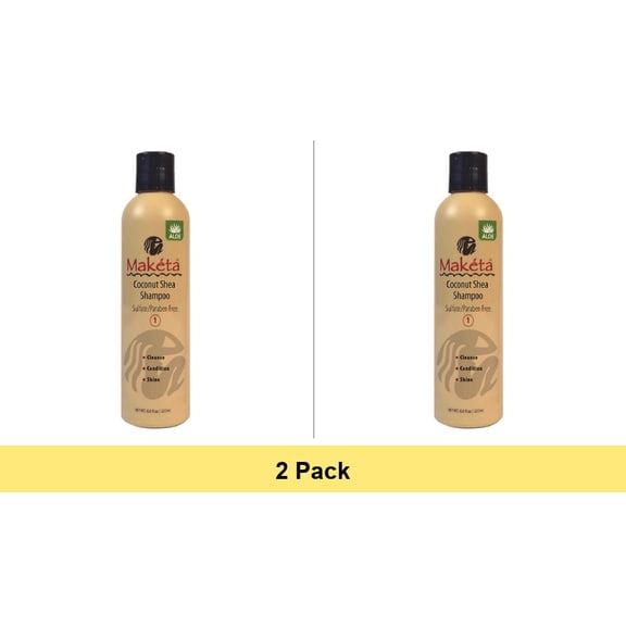 Maketa Coconut Shea Shampoo, 8 Oz - 2 Pack