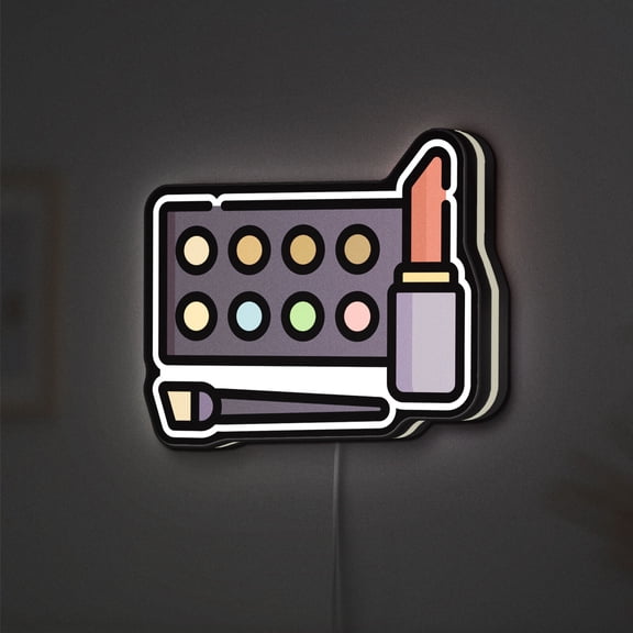 Makeup 3D Novelty Light Box, Lipstick and Beauty Decor for Fashion Rooms and Salons (Height 16 inch, 40cm)