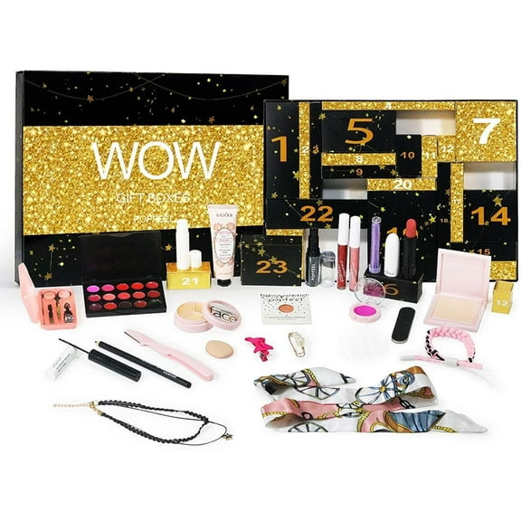 Makeup Advent Calendar Beauty Advent Calendar 2025 Christmas, 24 Day Countdown Calendar Skin Care Makeup Boxes, Xmas Cosmetic Starter Gift Box for Teens Girls Women