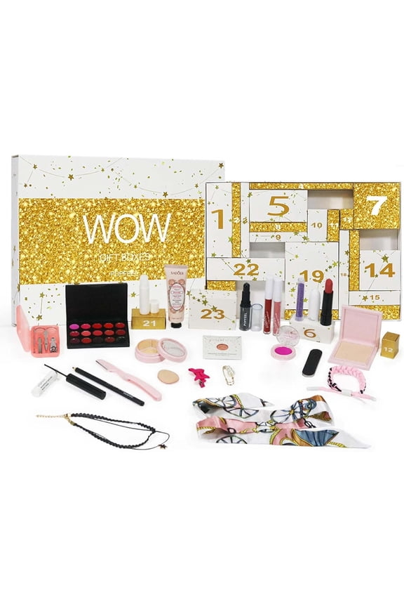 Makeup Advent Calendar Beauty Advent Calendar 2025 Christmas, 24 Day Countdown Calendar Skin Care Makeup Boxes, Xmas Cosmetic Starter Gift Box for Teens Girls Women