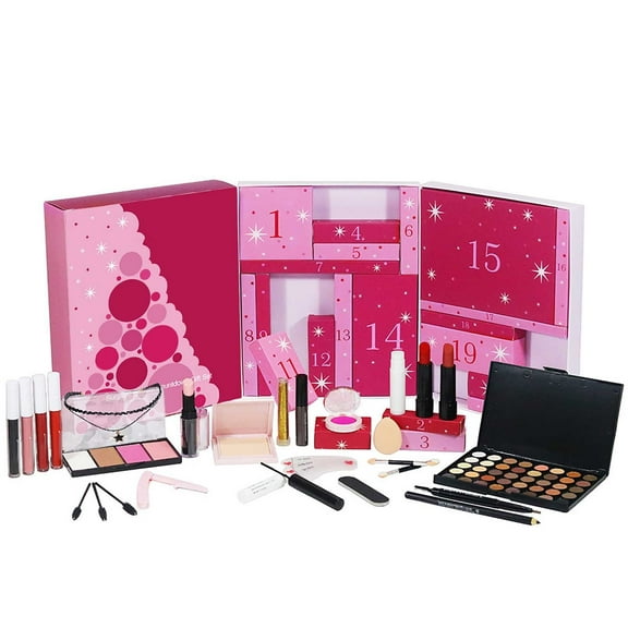 Makeup Advent Calendar 2025, 24 Days Christmas Countdown Calendar Surprise Gift, Xmas Cosmetic Starter Gift Box for Teens Girls Women Makeup Set with 24 Beauty Boxes