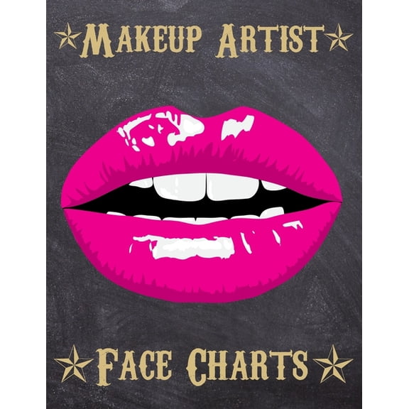 Makeup Artist Face Charts : Makeup cards to paint the face directly on paper with real make-up - Ideal for: professional make-up artists, vloggers and cosplay influencers - 150 cards - Size 8,5x11 (Paperback)