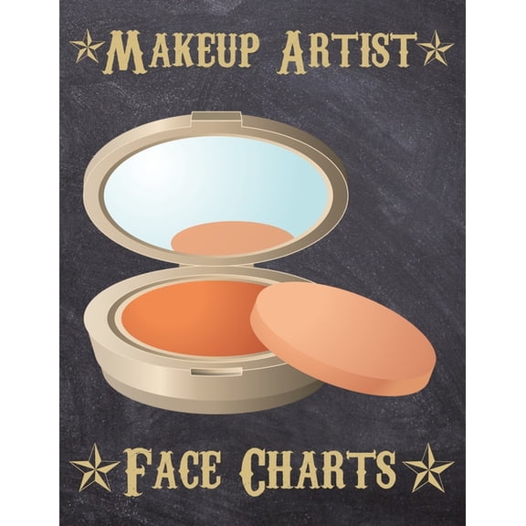 Makeup Artist Face Charts: Makeup cards to paint the face directly on paper with real make-up - Ideal for: professional make-up artists, vloggers and cosplay influencers - 150 cards - Size 1704905079
