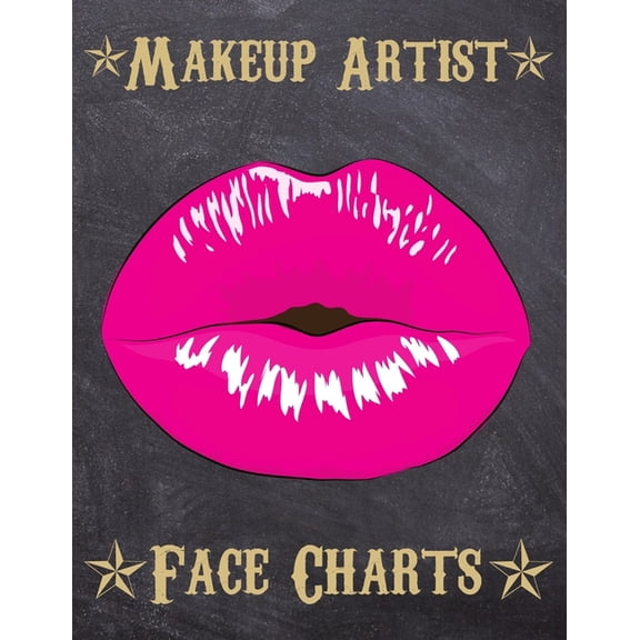 Makeup Artist Face Charts: Makeup cards to paint the face directly on paper with real make-up - Ideal for: professional