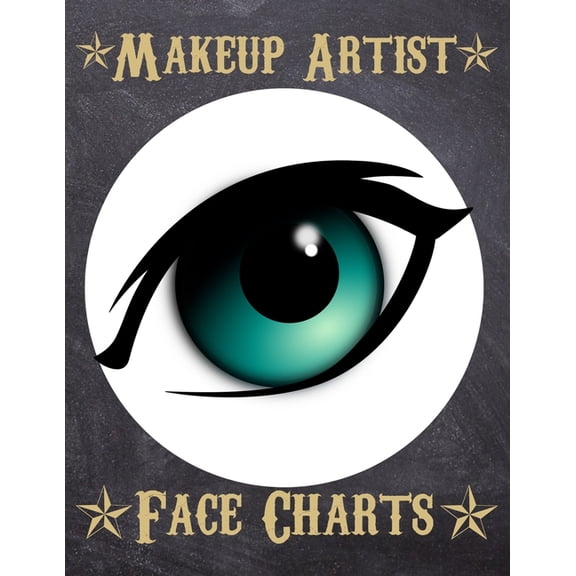 Makeup Artist Face Charts : Makeup cards to paint the face directly on paper with real make-up - Ideal for: professional make-up artists, vloggers and cosplay influencers - 150 cards - Size 8,5x11 (Paperback)