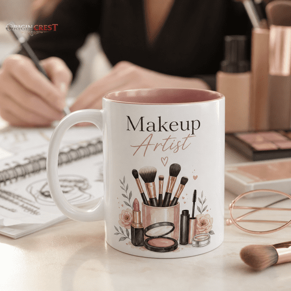Makeup Artist Personalized Mug, Beauty Pro Coffee Cup Gift for MUA