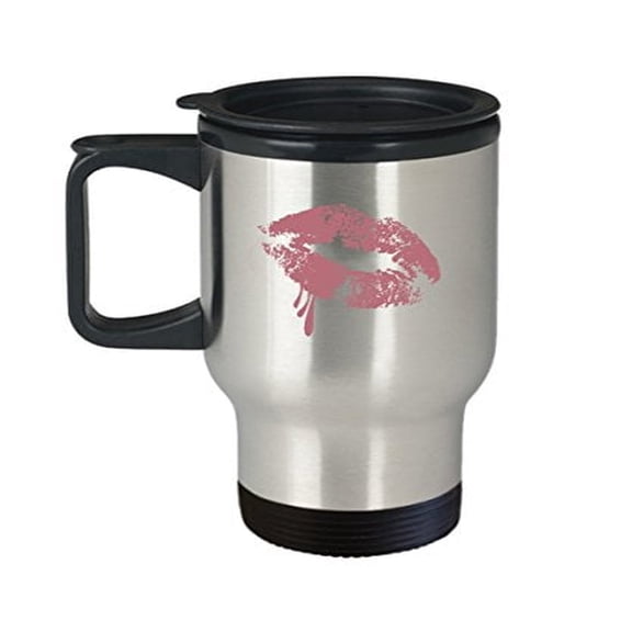 Makeup Artist Travel Mug - Lips Gifts - 14 oz Stainless Steel Coffee Cup