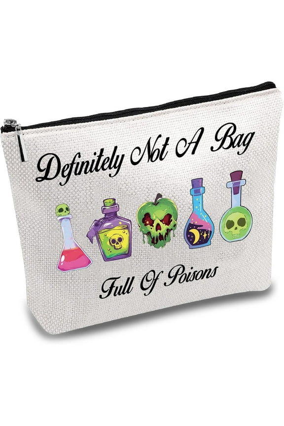 Makeup Bag Canvas Cosmetic Bag Evil Gift Queen Witchy Gift Multipurpose Pen Case Zipper Toiletry Travel Bag Case Purse Pouches for Women Villain Fans Party Gift 10x7Inch Mixed ColorDIY