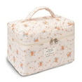 thumbnail image 1 of Gynky Makeup Bag- Large Capacity Cute Floral Travel Toiletry Bag,Cotton Cosmetic Bag Set for Women Girls Gifts Birthday, 1 of 7