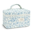 thumbnail image 1 of Gynky Makeup Bag- Large Capacity Cute Floral Travel Toiletry Bag,Cotton Cosmetic Bag Set for Women Girls Gifts Birthday, 1 of 7