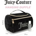 thumbnail image 1 of Makeup Bag Cosmetics Organizer Travel Essentials Hanging Duffel Velour Rhinestones Black, 1 of 6