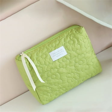 Makeup Bag For Women Large Capacity Quilted Cosmetic Toiletry Pouch Travel Small Cute Make Up Purse Organizer Insert