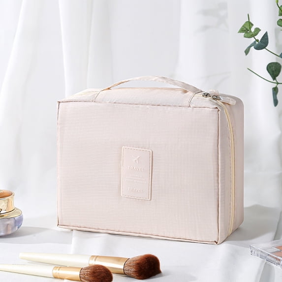 PEONAVET Makeup Bag Handheld Makeup Bag Large Capacity Waterproof Storage Bag Organizing Bag Cosmetics Portable Toiletry Bag