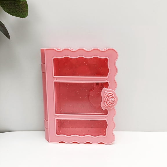 Decorative Storage Box Book Shaped Organizer with Lid Lockable Design, Multi Compartment DIY Storage Display Case Compact Organizer, for Desk Home Decor Jewelry Storage