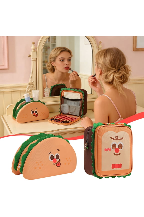 Makeup Bag Large Capacity Travel Cosmetic Pouch – Cute Portable Toiletry Organizer for Purse, Suitcase or Backpack – Multi-Purpose Storage for Makeup, Toiletries, Tech Accessories and Small Items