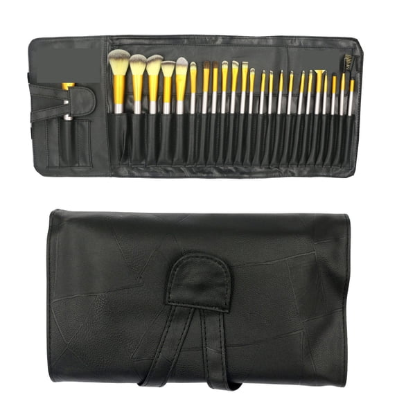 Makeup Bag Makeup Brush Rolling Case Holder Cosmetic Bag Organizer Travel Portable 12/18/24 Slots Makeup Brushes Bag Cosmetics Case Travel Rolling Organizer