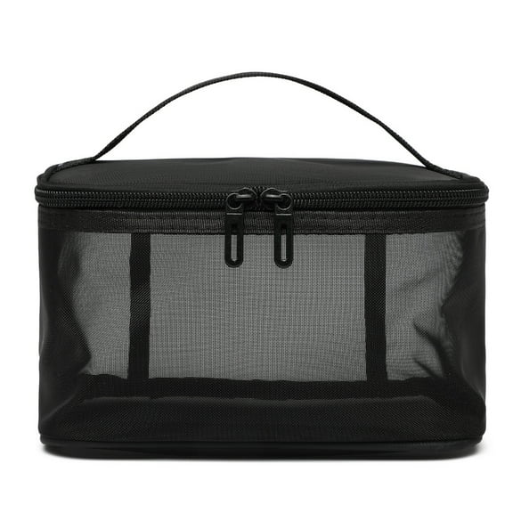 Makeup Bag Nylon Mesh Toiletry Bags Single/Double Layer Cosmetic Brush Organizer Pouch Waterproof Case for Personal Care