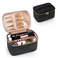 thumbnail image 1 of Makeup Bag Portable Cosmetic Organizer, Large Capacity Travel Makeup Case with Dividers, Black Toiletry Bag for Women and Girls, Travel Makeup Pouch with Handles,d, 1 of 3