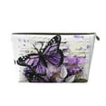 thumbnail image 1 of Makeup Bag - Purple Butterfly Cosmetic Bag Portable Travel Toiletry Bag for Women Small Make Up Organizer Bag Zipper Pouch Travel Essentials, 1 of 8