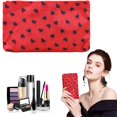thumbnail image 1 of Makeup Bag for Purse，Makeup Bag Toiletry Cosmetic Bag with Zipper Travel Packing Bag Small Cosmetic Bag Accessory Organizer for Women and Men Features: - Makeup Bag Wash Bag Red, Cosmetic Bag, Back, 1 of 9