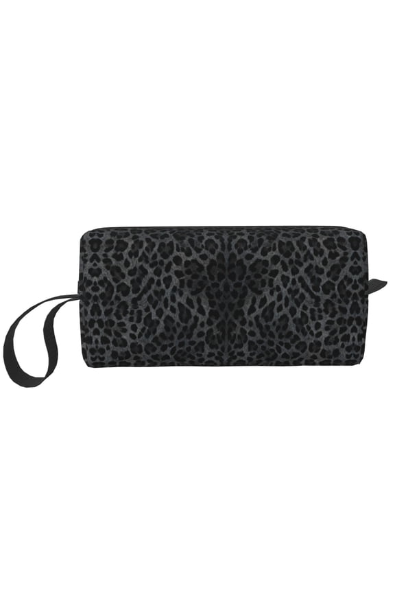 Makeup Bag Small Cosmetic Bags For Purse Women Black Cheetah Leopard Water-Resistant Make Up Pouch