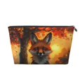 thumbnail image 1 of Makeup Bag - Sunset Maple Tree Fox Cosmetic Bag Portable Travel Toiletry Bag for Women Small Make Up Organizer Bag Zipper Pouch Travel Essentials, 1 of 8