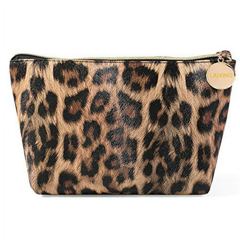 Makeup Bag Travel Cosmetic Bag for Purse Small Bag Leopard Cute Pouch COMBO