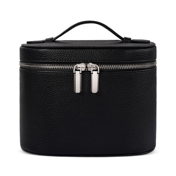 Makeup Bag, Travel Make up Case with Compartments and Handle, Portable Cosmetic Organizer Bags,Toiletry Bag for Women