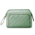 thumbnail image 1 of Travel Makeup Bag for Women, Portable Make up Organizer Toiletry Bag, Wide-open Pouch Cosmetic Case for Travel Essentials Toiletries, Green, 1 of 2