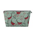 thumbnail image 1 of Makeup Bag - Wine Glass Printing Cosmetic Bag Portable Travel Toiletry Bag for Women Small Make Up Organizer Bag Zipper Pouch Travel Essentials, 1 of 8