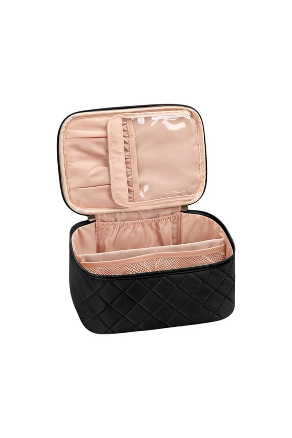 Makeup Bag With Large Capacity Layered Storage Waterproof And Wear-Resistant Design For Travel Commuting And Fitness