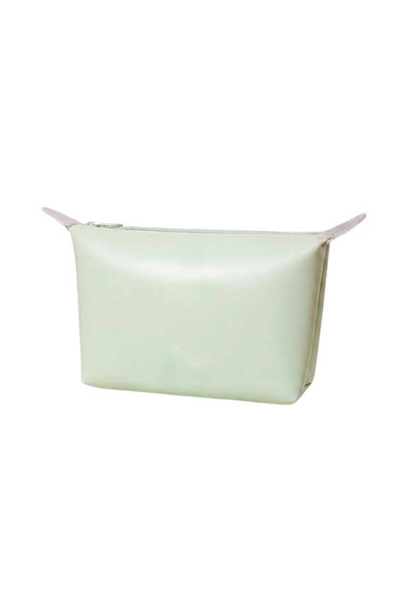 Makeup Bag for Women Dumpling Portable Shell Cosmetic Pouch Travel Toiletry Bag Convenient Makeup Clutch Handheld Skincare Pack Travel Essentials,Green