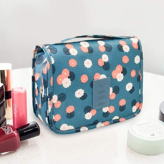 Makeup Bag for Women, Large Capacity Travel Toiletry Bag Cosmetic Bag, Waterproof Hanging Toiletry Bag Organizer with Hanging Hook