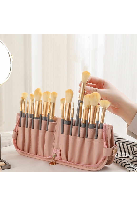 Makeup Bag under $5! CQCYD Large Capacity Brush Storage Pouch Portable Artist Tool Case for Cosmetics Eyebrow Pencil Organizer
