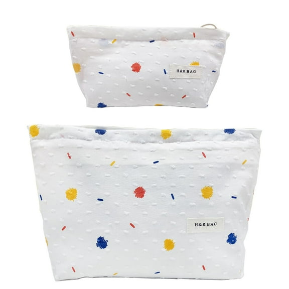 Makeup Bags, Large Cosmetic Bag Travel Toiletry Bag Organizer for Women, Embroidery Craft, Floral Makeup Bag Cosmetic Pouch Purse with Zipper, Gifts for Girls Teen, Mix